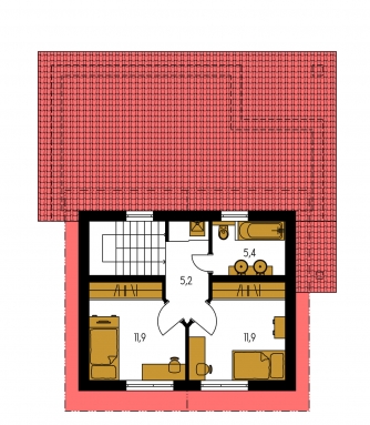 Grundriss des Obergeschosses - TREND 294